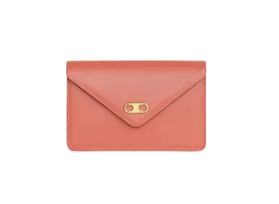 CELINE Maillon Triomphe Wallet on Chain in Shiny Calfskin "Lychee"