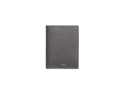 CELINE Passport Cover in Grained Calfskin "Grey"
