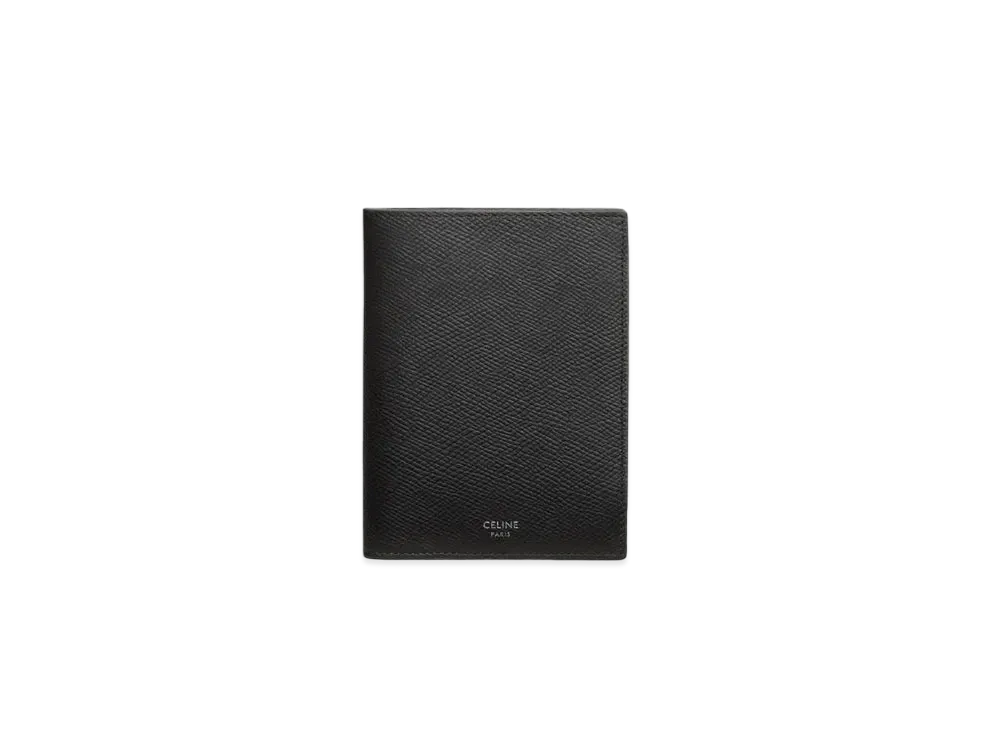 CELINE Passport Cover in Grained Calfskin  "Black"