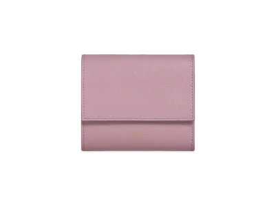 CELINE Small Trifold Wallet In Grained Calfskin "Rose Quartz"