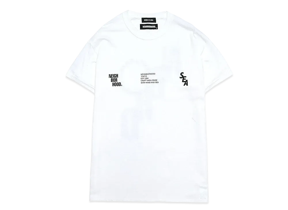 NEIGHBORHOOD WIND AND SEA NHWDS-3 / C-TEE . SS "White"