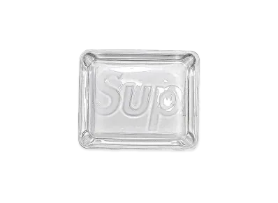 Supreme Debossed Glass Ashtray "Clear"