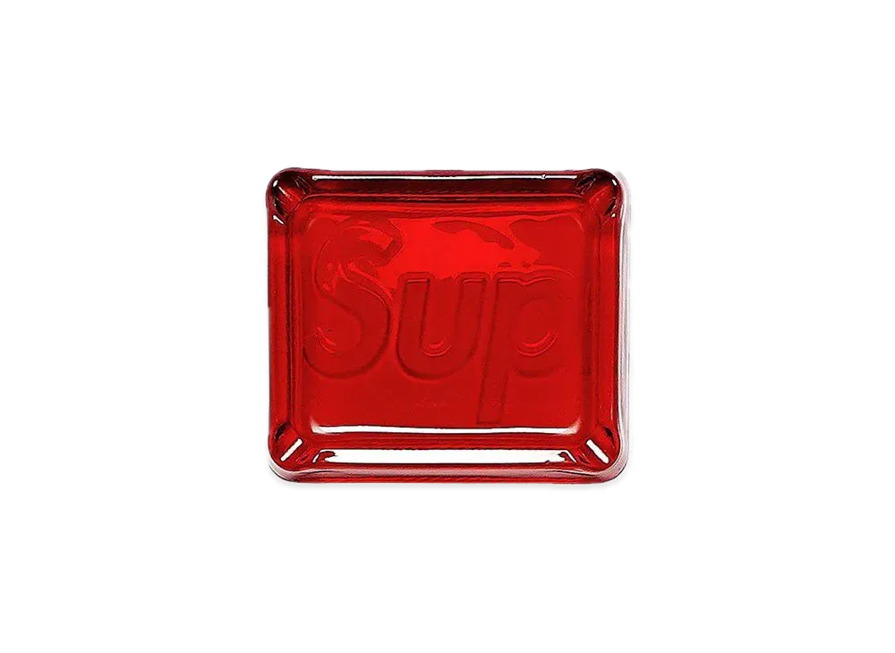 【Supreme】Debossed Glass Ashtray Red / 灰皿 Supreme Debossed Glass Ashtray Red シュプリーム 灰皿 赤 (Supreme