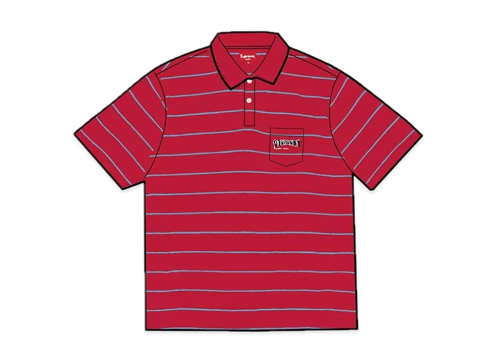 Supreme / Thrasher® Stripe Polo "Red"