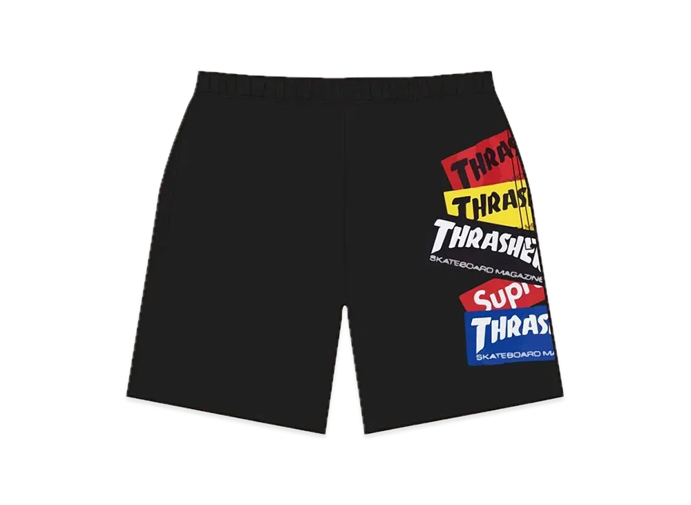 Supreme / Thrasher® Multi Logo Sweatshort "Black"