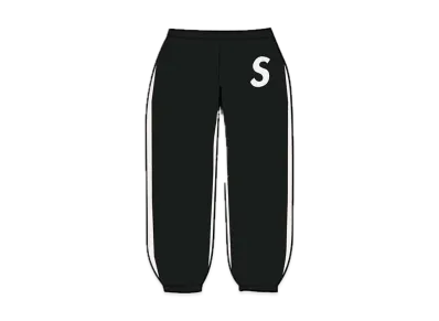 Supreme S Logo Split Sweatpant "Black"