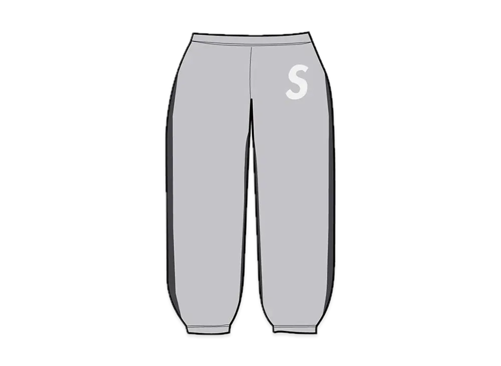 Supreme S Logo Split Sweatpant "Heather Grey"