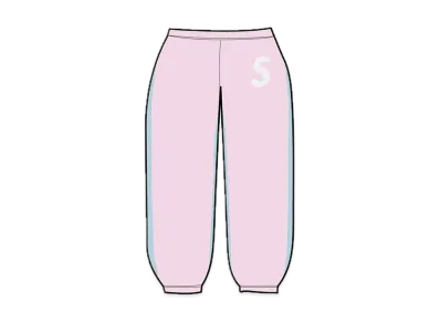 Supreme S Logo Split Sweatpant "Light Pink"