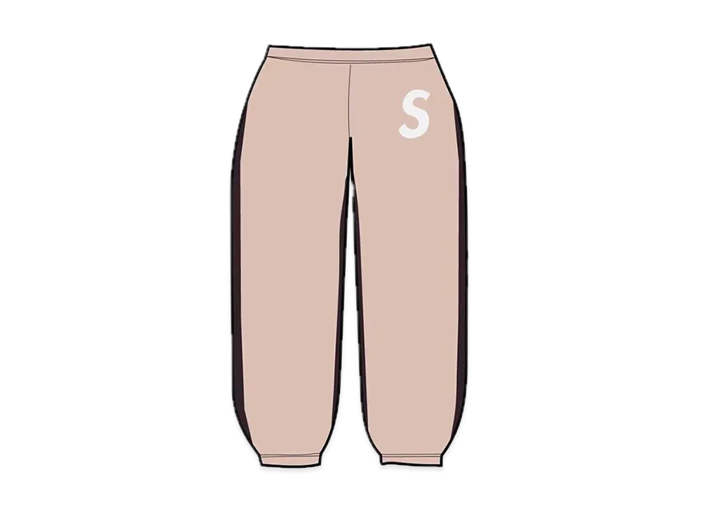 Supreme S Logo Split Sweatpant "Tan"