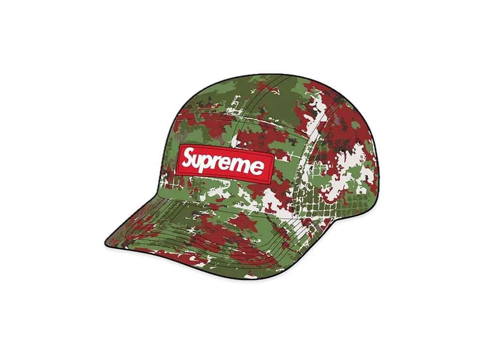 Supreme Camo Ripstop Camp Cap "Red Camo"
