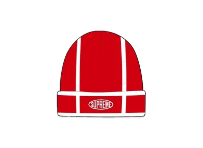 Supreme Grid Beanie "Red"