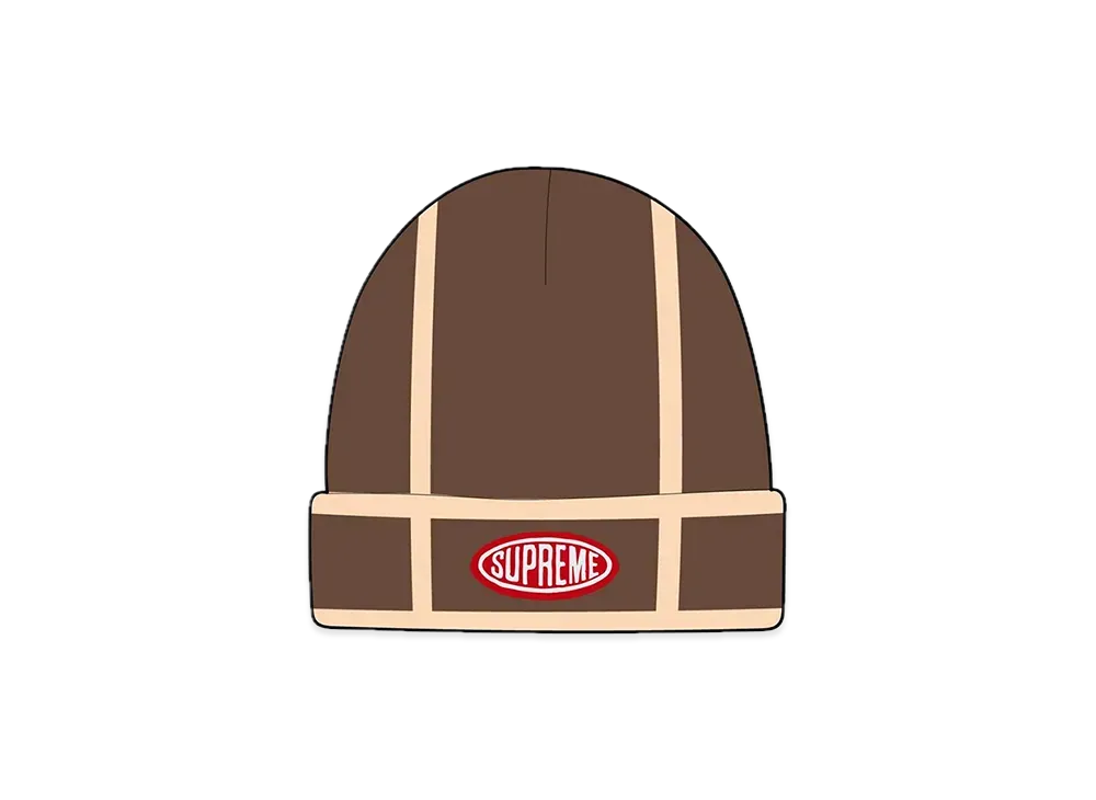 Supreme Grid Beanie "Brown"