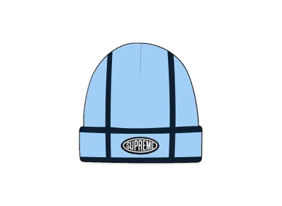 Supreme Grid Beanie "Light Blue"