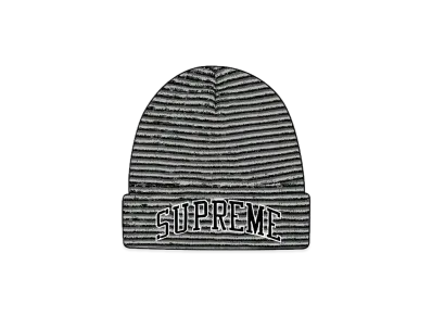 Supreme Rainbow Stripe Beanie "Black"