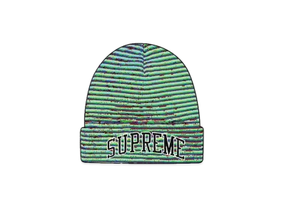 Supreme Rainbow Stripe Beanie "Green"