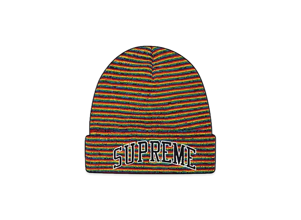 Supreme Rainbow Stripe Beanie "Multi"