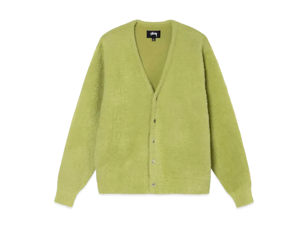 Stussy SHAGGY CARDIGAN "Lime"