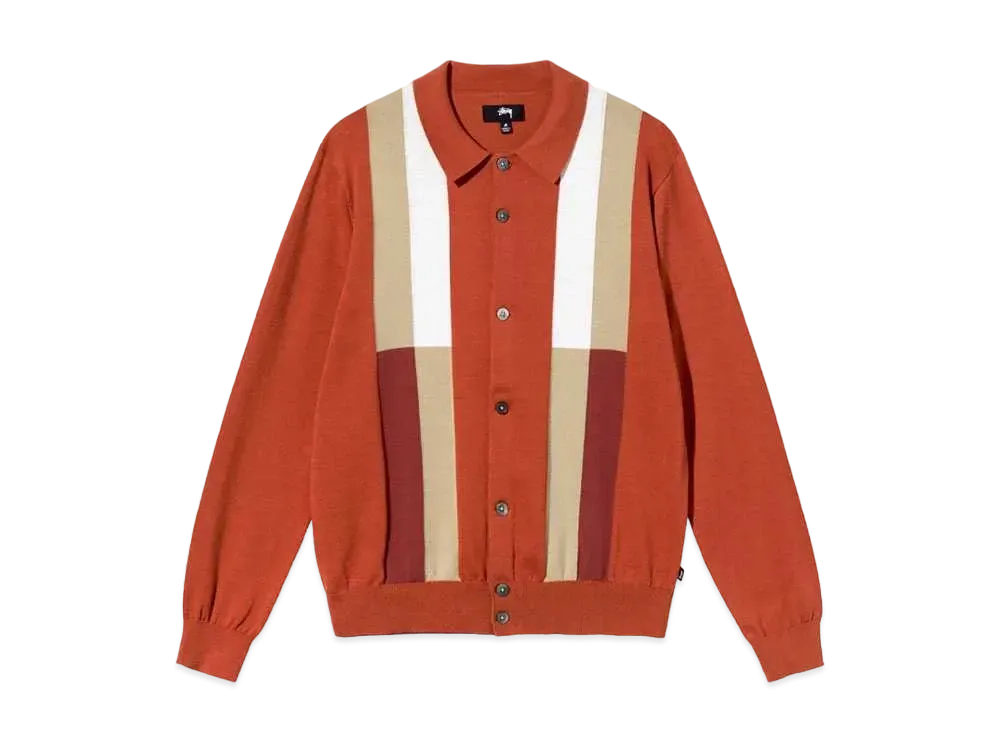 Stussy COLOR BLOCK SWEATER "Burnt Orange"