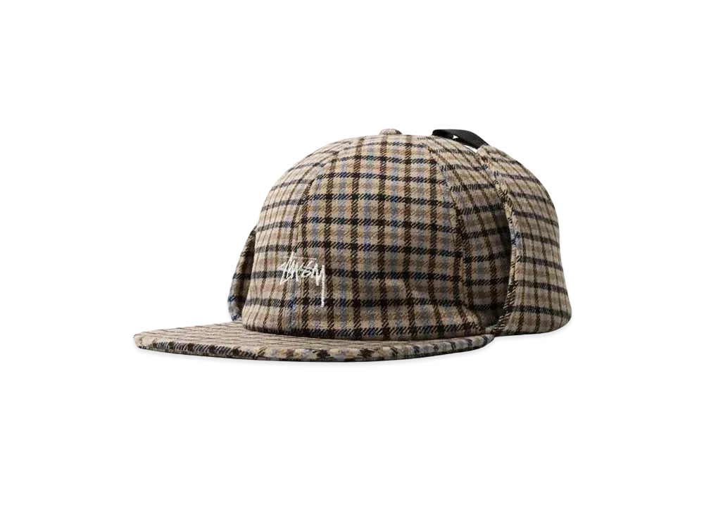 Stussy WOOL PLAID FLAP CAP "Brown"