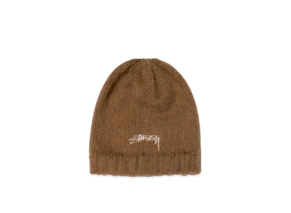 Stussy FUZZY RIBBED BEANIE "Brown"