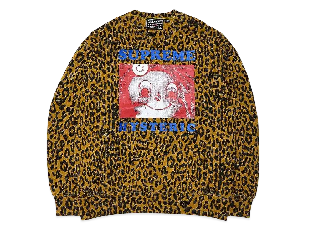 Supreme x HYSTERIC GLAMOUR Crewneck "Leopard Print"