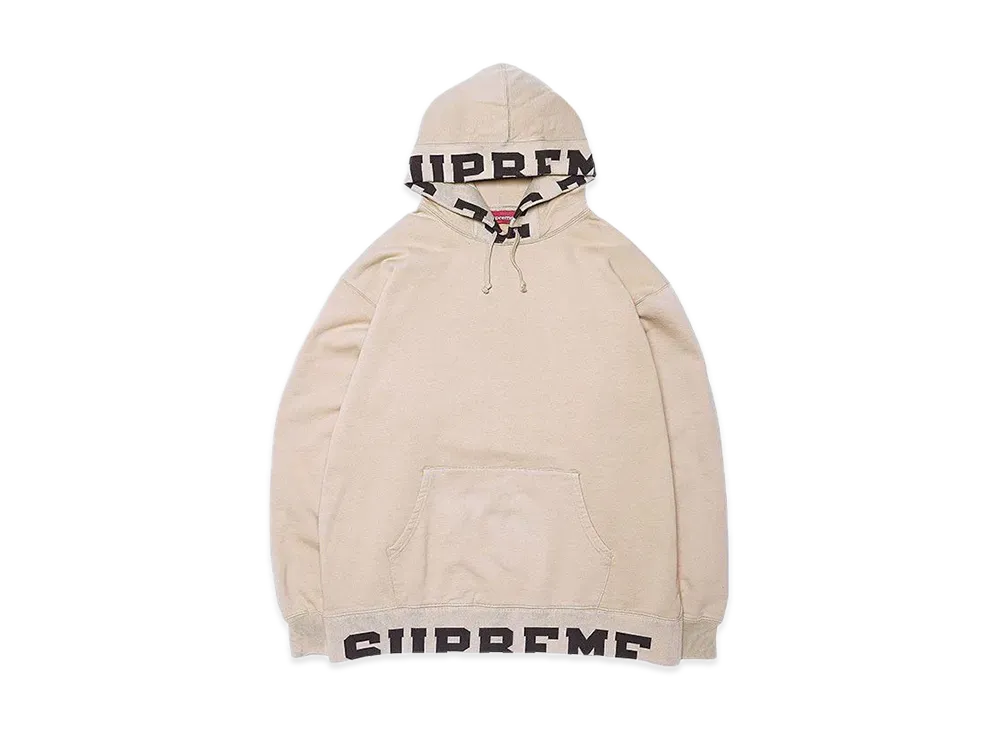 Supreme Cropped Logos Hooded Sweatshirt "Tan"