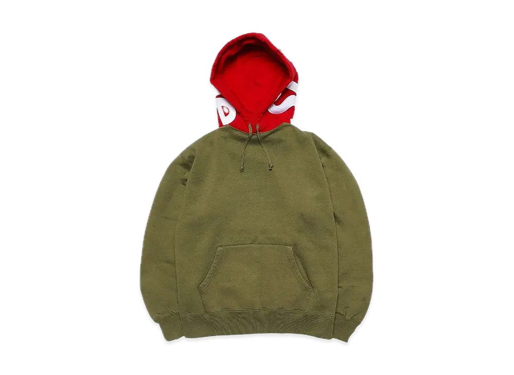 シュプリーム コントラスト フーディー スウェットシャツ "オリーブ"