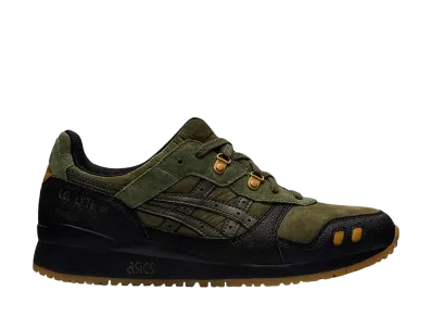 アシックス ゲルライト 3 オリーブ キャンバス "ブラック"