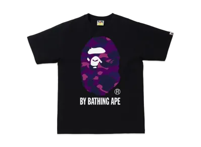 A BATHING APE COLOR CAMO BY BATHING APE TEE "Black/Purple"