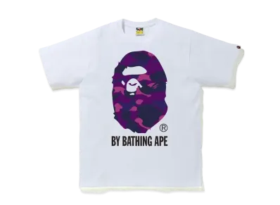A BATHING APE COLOR CAMO BY BATHING APE TEE "White/Purple"
