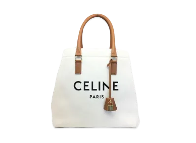 CELINE Horizontal Cavas "White/Brown"