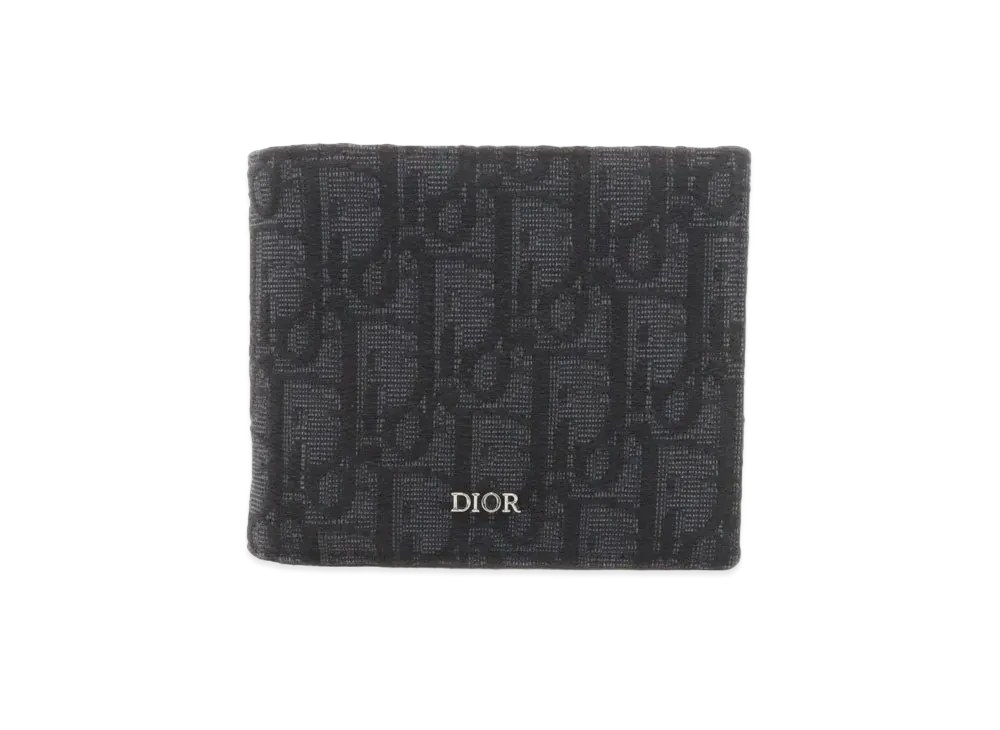 ディオール オブリーク ジャガード ウォレット "ブラック"
