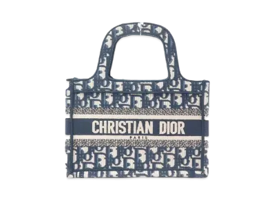 Dior Denim Book Tote Bag "Navy"