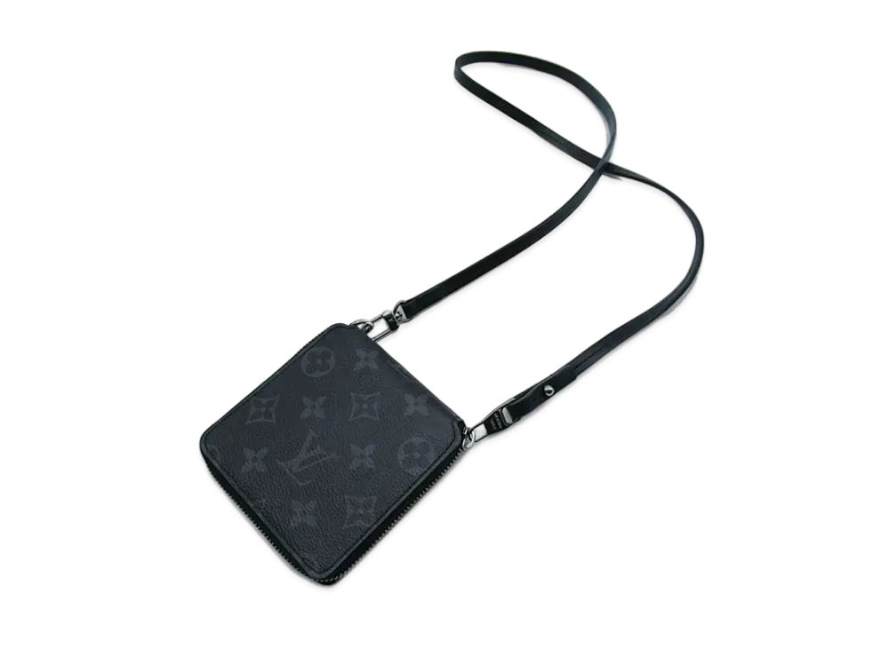 Louis Vuitton Monogram Eclipse Compact Zipped Wallet