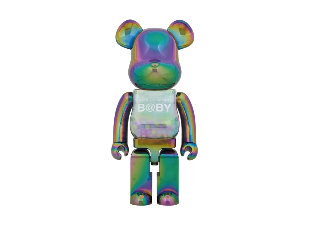 Bearbrick MY FIRST B@BY CLEAR BLACK CHROME Ver. 1000%
