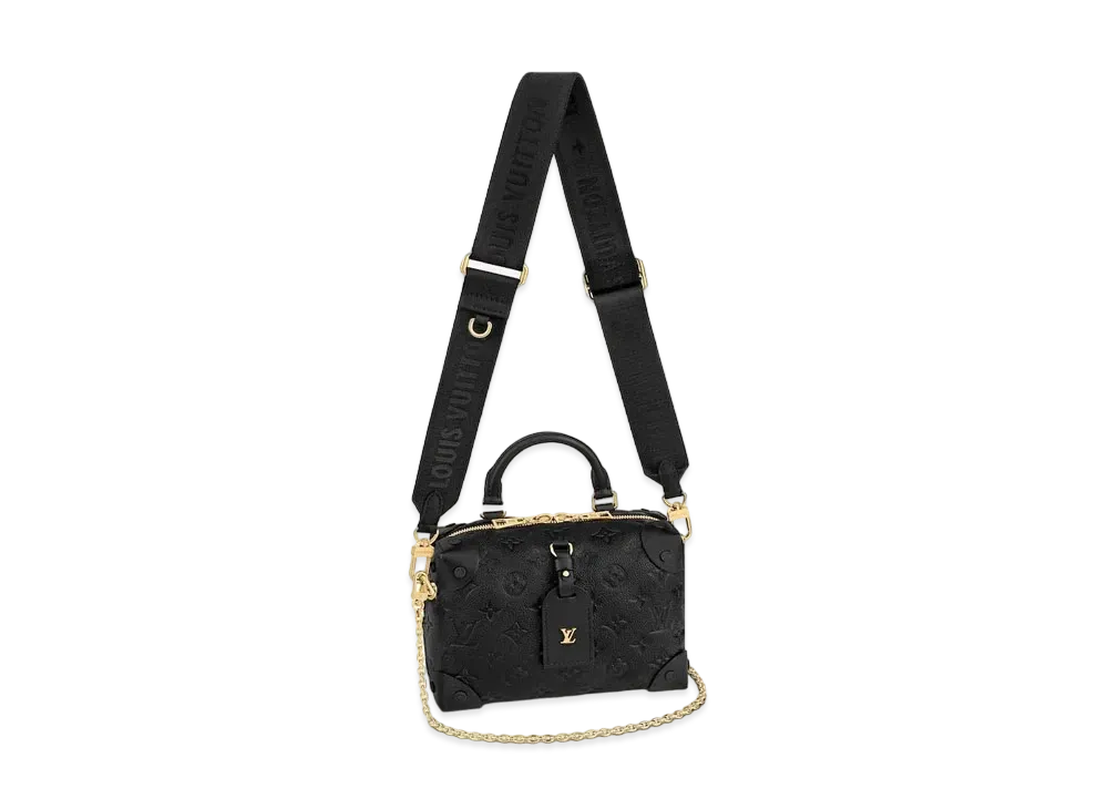 Louis Vuitton Monogram Empreinte Leather Petite Malle Souple "Noir"