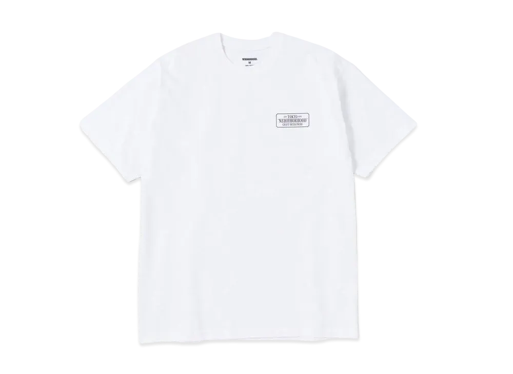 NEIGHBORHOOD BAR & SHIELD / C-TEE . SS "White"