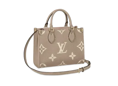 Louis Vuitton Bicolor OnTheGo PM Monogram Empreinte Leather "Turtledove"