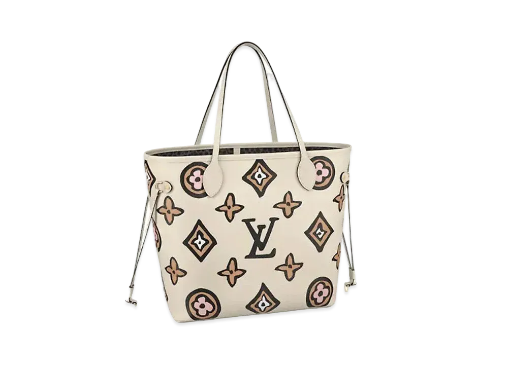 Louis Vuitton Neverfull MM Wild at Heart Monogram "Cream"