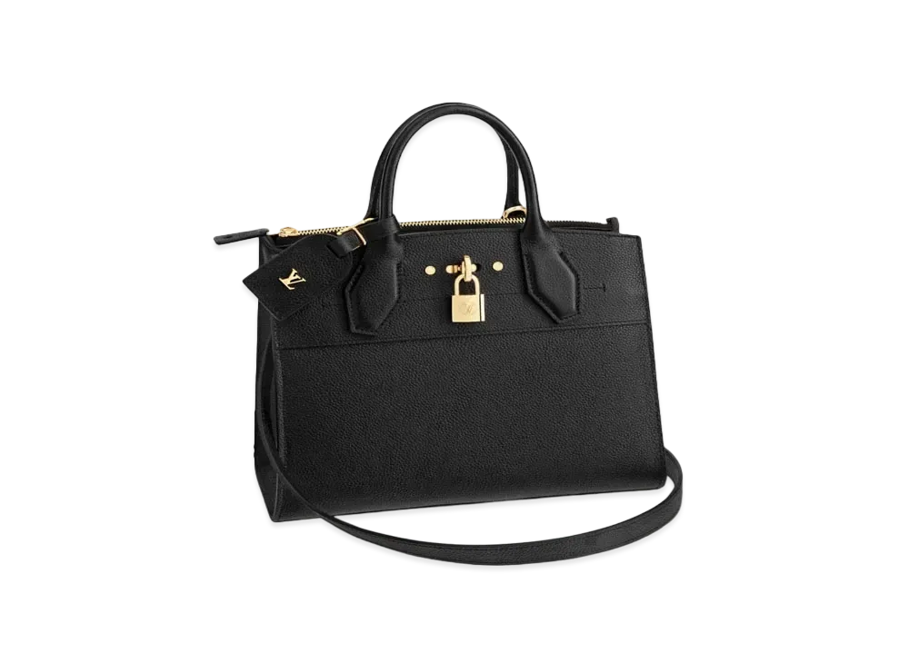 Louis Vuitton City Steamer PM Taurillon Leather "Noir"