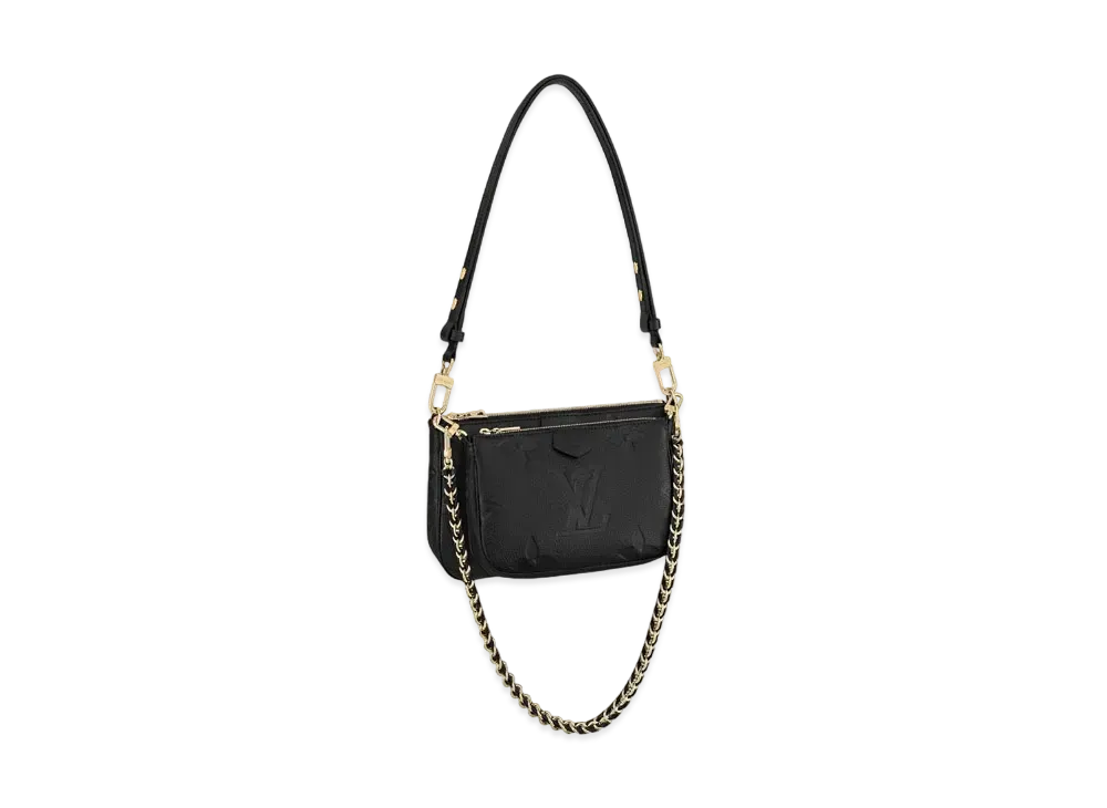 Louis Vuitton Monogram Empreinte Leather Multi Pochette Accessoires "Noir"