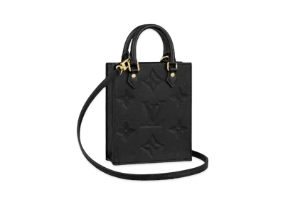 Louis Vuitton Monogram Empreinte Leather Petit Sac Plat "Noir"