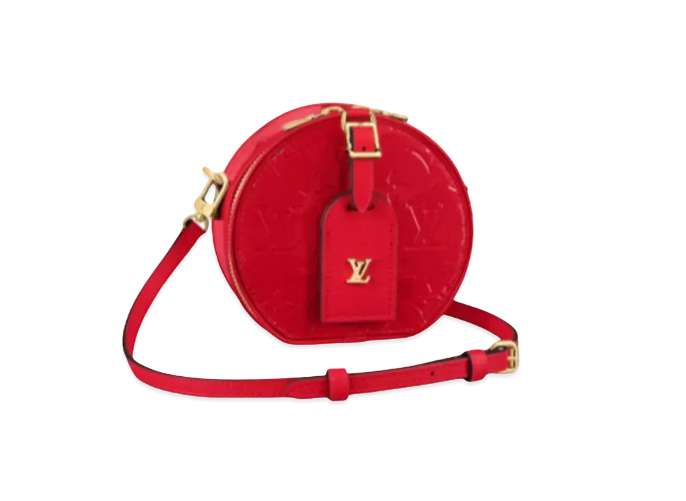 Louis Vuitton Monogram Vernis Leather Mini Boite Chapeau "Rouge"