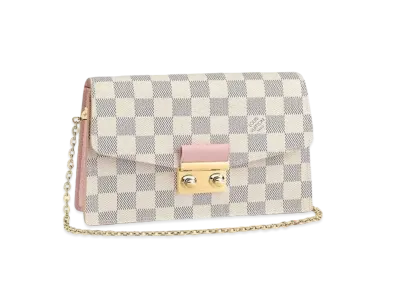 Louis Vuitton Damier Azur Portefeuille Croisette Chain Wallet