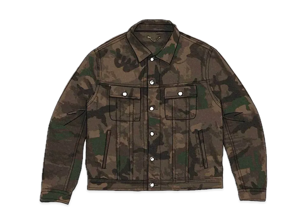 シュプリーム / ルイヴィトン ジャカード デニム トラッカー ジャケット "カモ"