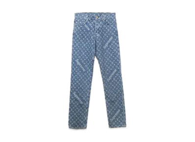Supreme / Louis Vuitton Jacquard Denim 5-Pocket Jean "Blue"