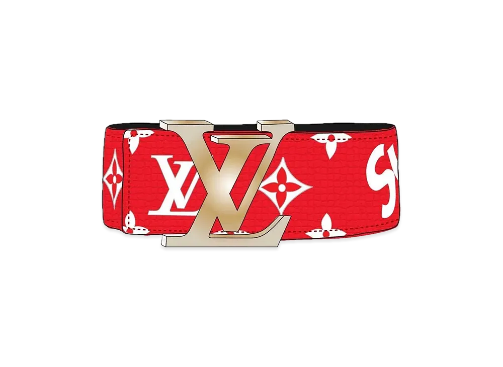 Supreme / Louis Vuitton LV Initiales 40mm Belt "Red"