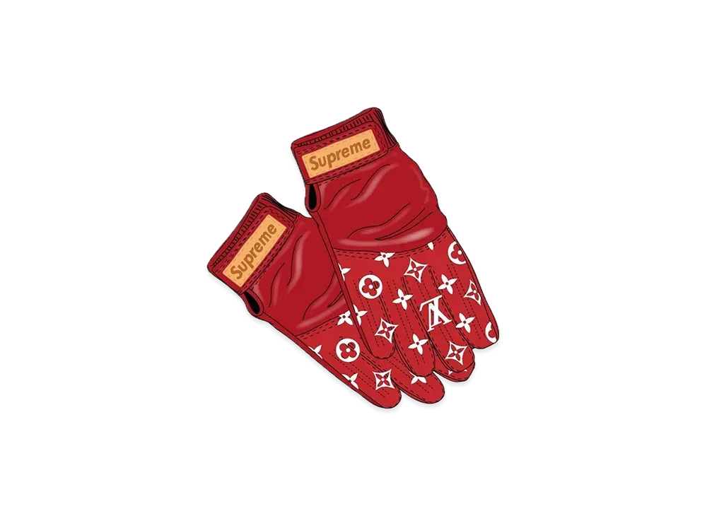 Supreme / Louis Vuitton Baseball Gloves "Red"