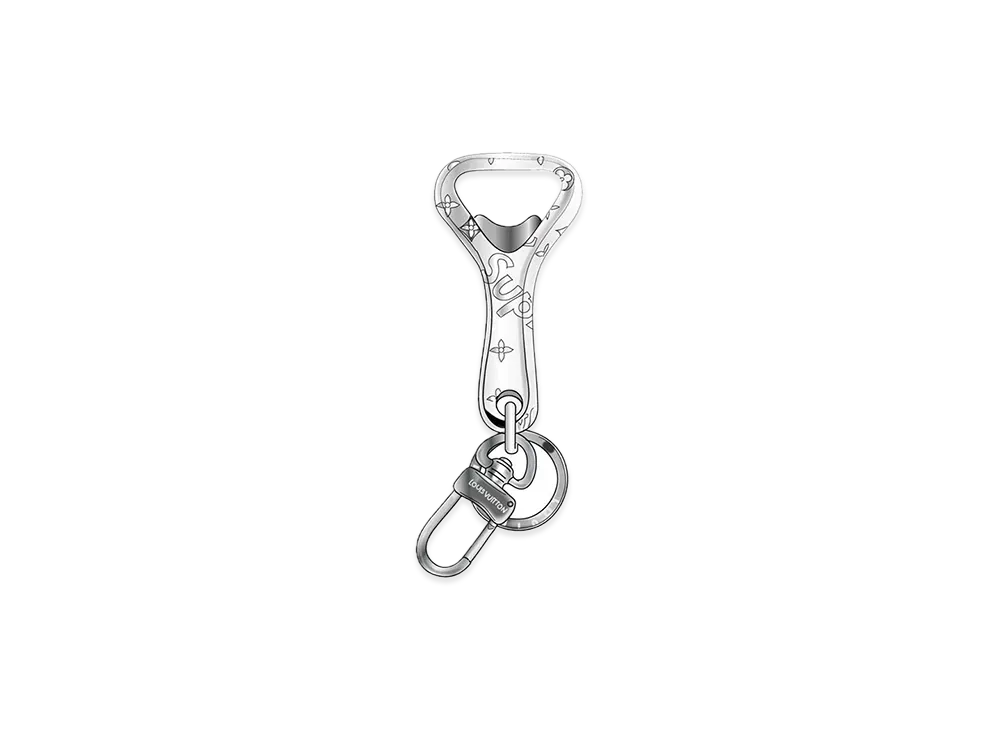 Supreme / Louis Vuitton Bottle Opener Keychain "Silver"