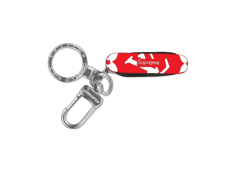 Supreme / Louis Vuitton Pocket Knife Keychain "Red"